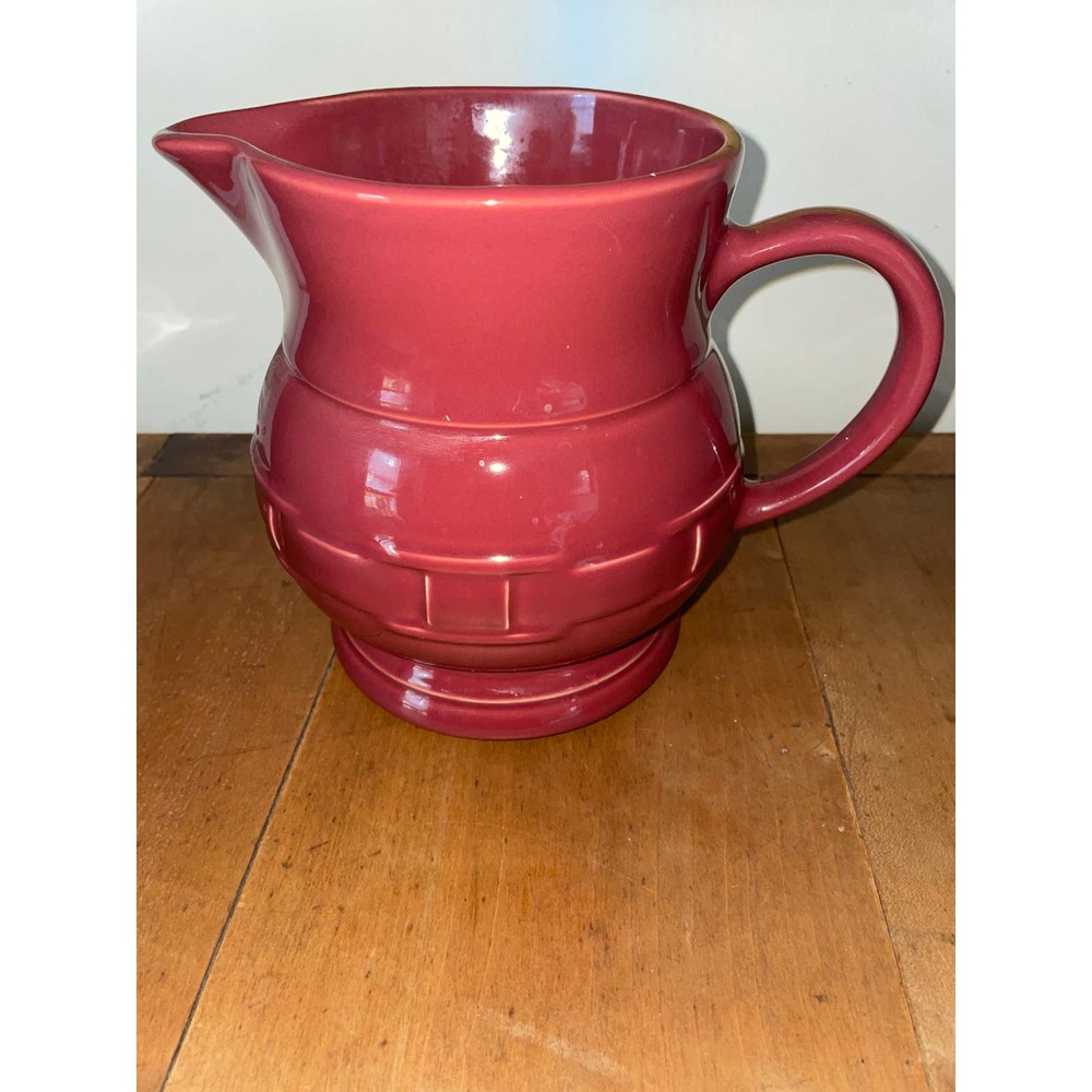 Vintage Longaberger Large Milk Pitcher - Paprika Red 2 QT